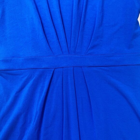 Talbots Cobalt Dress Blue 3/4 Sleeve A Line Pleated Waist Career Stretch Classic - Picture 5 of 9